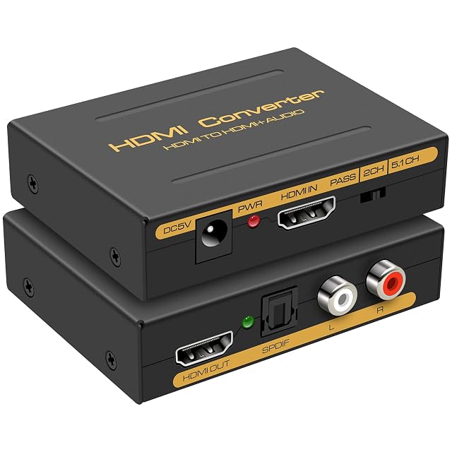Estrattore audio HDMI VEDINDUST con uscite ottica e RCA
