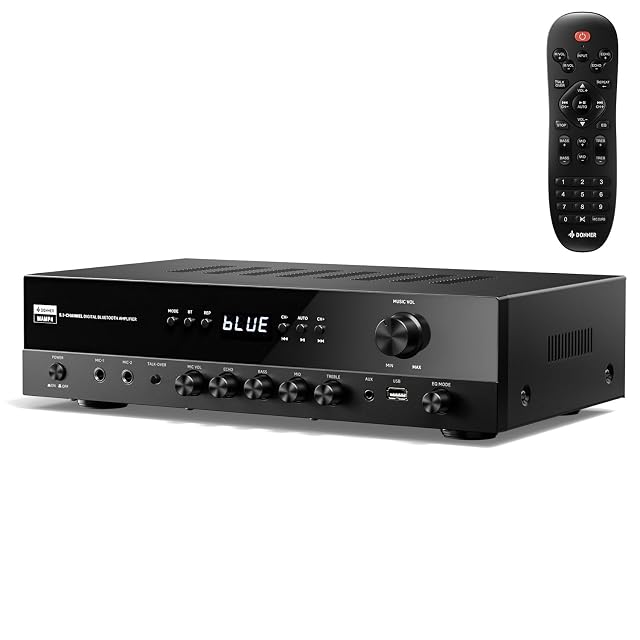 Amplificatore Donner a 5.1 canali con Bluetooth e ingressi microfonici