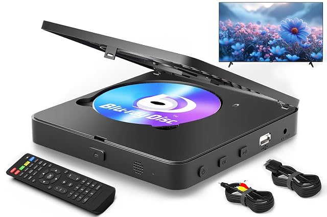 Lettore Blu-ray compatto JRIHZ con uscite HDMI e AV