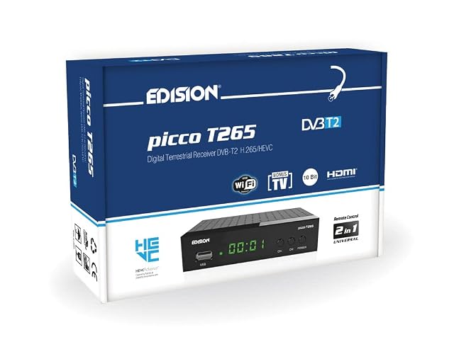 Ricevitore DVB-T2 EDISION Picco T265 Full HD