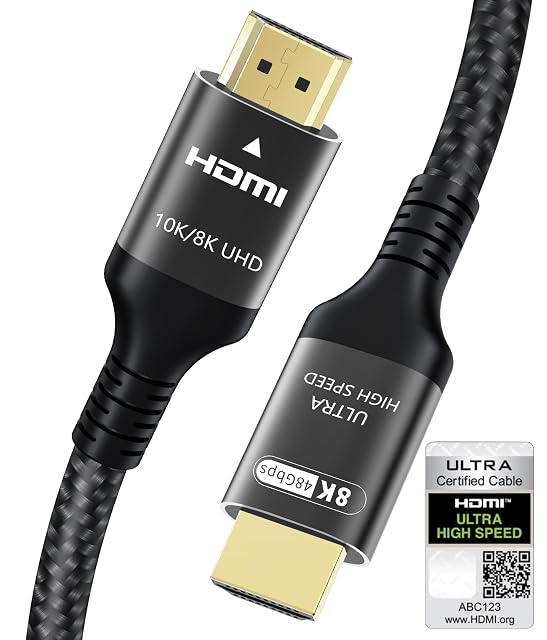 Cavo HDMI Ultra High Speed certificato intrecciato Adauxter, 2 metri
