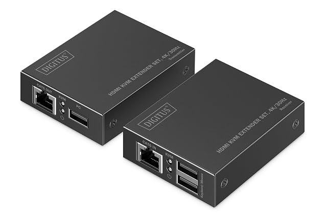 Trasmettitore e ricevitore dell'estensore HDMI KVM DIGITUS DS-55357