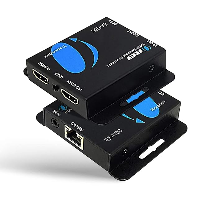 Estensore HDMI su Ethernet OREI EX-170C con cavi IR