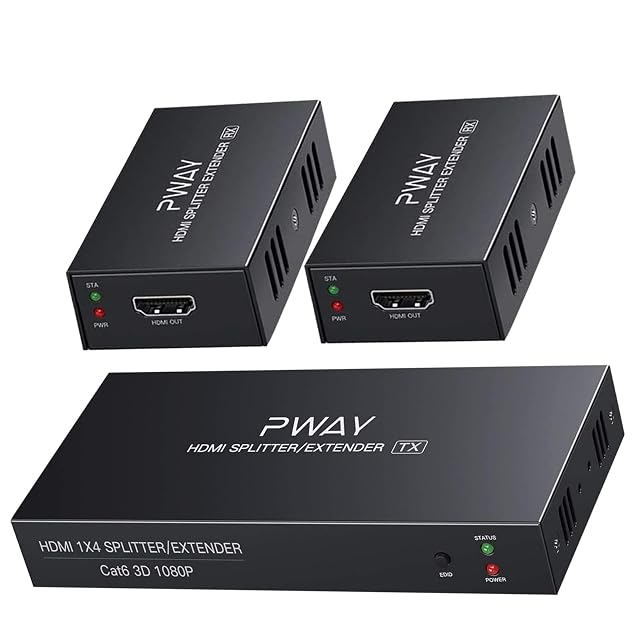 Divisore estensore HDMI su cavo di rete PWAY PW-HTS0102