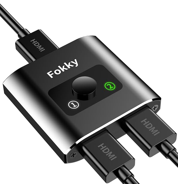 Commutatore e divisore HDMI bidirezionale Fokky in alluminio