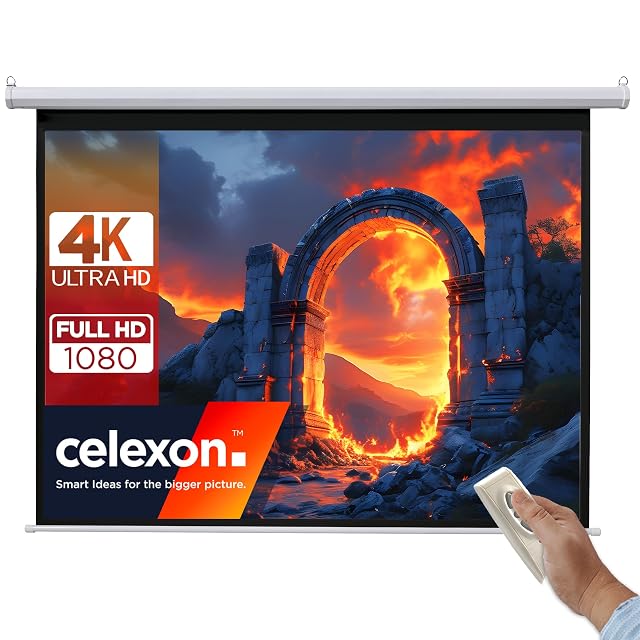 Schermo di proiezione motorizzato celexon Basic, 4:3
