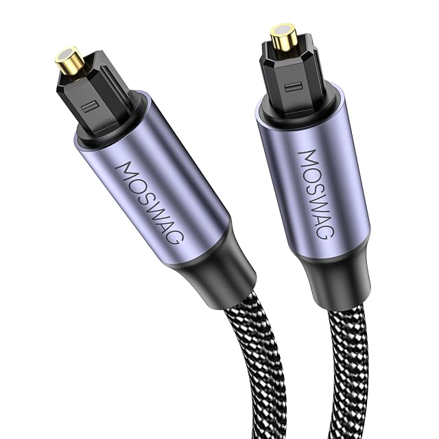 Cavo audio digitale ottico Toslink intrecciato MOSWAG, 1 metro