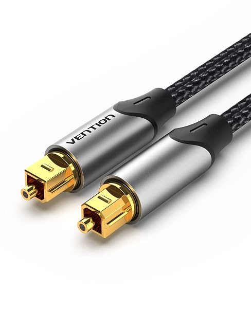 Cavo audio ottico Toslink intrecciato VENTION in grigio
