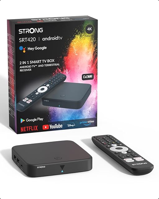 Scatola per lo streaming 4K STRONG SRT420 con Android TV