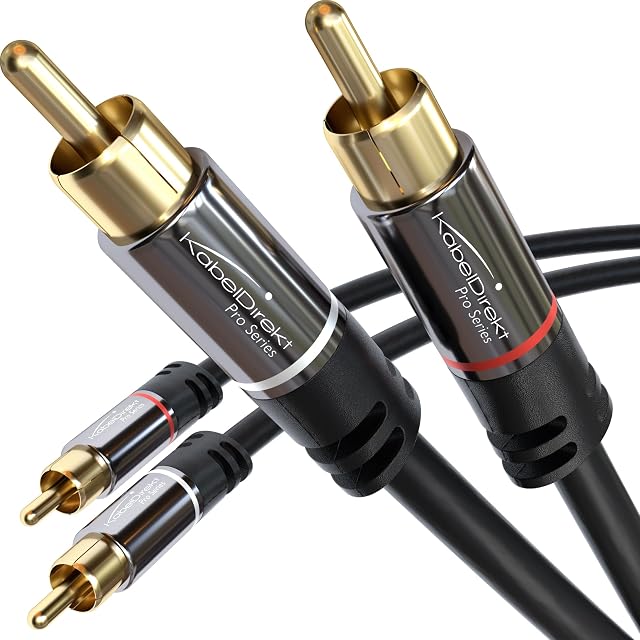 Cavo per subwoofer RCA stereo a doppia schermatura KabelDirekt