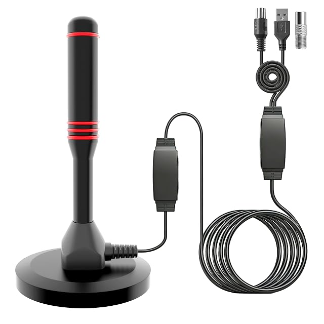 Antenna DVB-T2 amplificata Sufubyte AVK25-PLUS con base magnetica