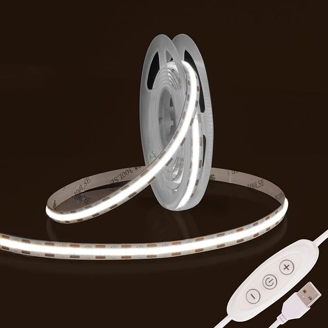 Striscia LED COB retroilluminante Fosingut in bianco freddo