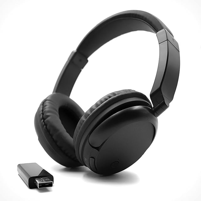 Cuffie TV senza fili Queemie con trasmettitore USB